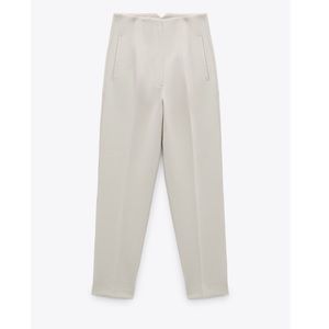 High Waisted Pants-Oyster White